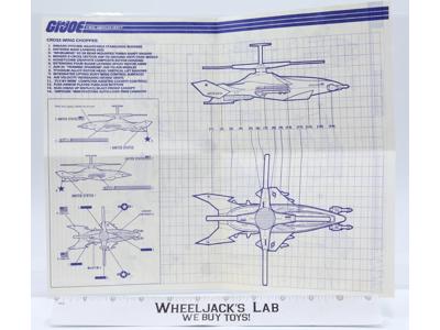 Cross Wing Chopper 1988 ORIGINAL Instructions / Blueprints G.I. Joe Hasbro