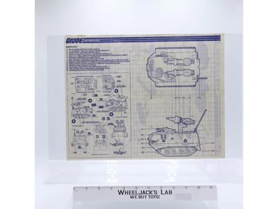 Warthog A.I.F.V. 1988 ORIGINAL Instructions / Blueprints G.I. Joe Hasbro Vehicle