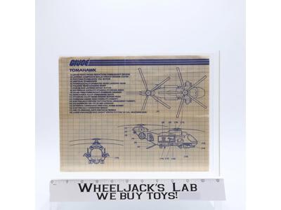 Tomahawk 1986 ORIGINAL Instructions / Blueprints G.I. Joe Hasbro Action Figure