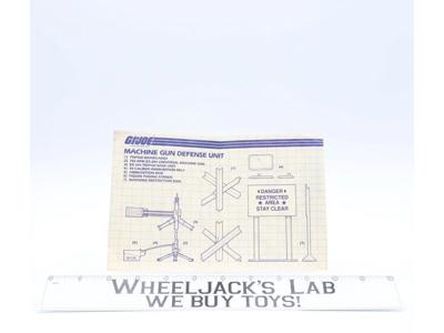 Machine Gun Defense Unit 1984 ORIGINAL Instructions / Blueprints G.I. Joe Hasbro