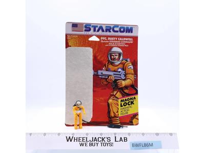 PFC. Rusty Caldwell W/Card 100% Complete Starcom 1986 Coleco Action Figure