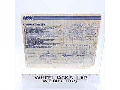 Cobra Hydrofoil Moray 1985 ORIGINAL Instructions Blueprints G.I. Joe Hasbro