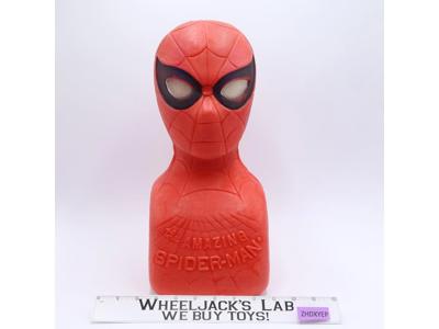 Spider Man Plastic Blow Mold Coin Bank Marvel Comics 1978 AJ Renzi Corp Vintage