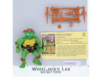 Raphael SOFT HEAD 100% Complete Teenage Mutant Ninja Turtle Playmates 1988