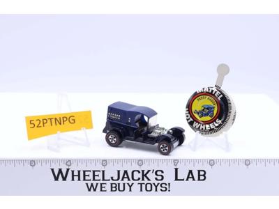 Paddy Wagon Dark Blue 1969 Hot Wheels Mattel Redlines Vintage RL w/ Button