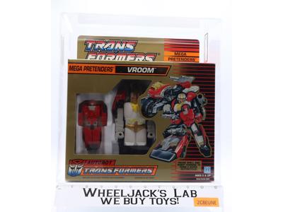 Vroom Pretenders AFA 80+ 80/80/90 G1 Transformers 1989 TAPE SEALED NO COLOR BRK