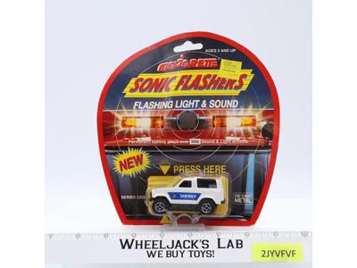Sonic Flashers Sheriff Car Flashing Light & Sound Majorette NEW MOSC Sealed