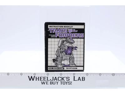 Trypticon Action Figure Instruction Booklet Manual 1986 G1 Transformers Vintage
