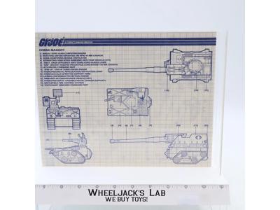 Cobra Maggot 1987 ORIGINAL Instructions Blueprints G.I. Joe Hasbro Action Figure