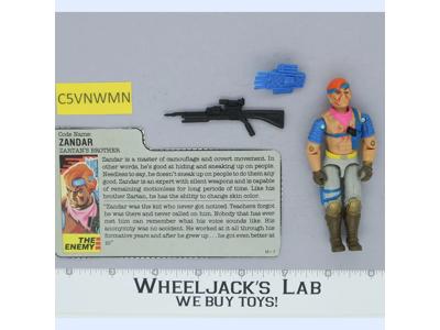 Zandar V1 100% Complete G.I. Joe 1986 Hasbro Vintage Action Figure