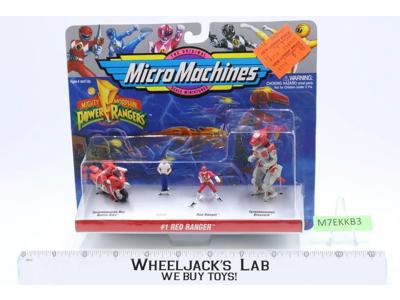 #1 Red Ranger Micro Machines Power Rangers 1994 Galoop Playset #74700 MOSC New