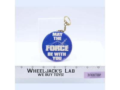 May the Force Be With You Star Wars Button Keychain 1977 Vintage
