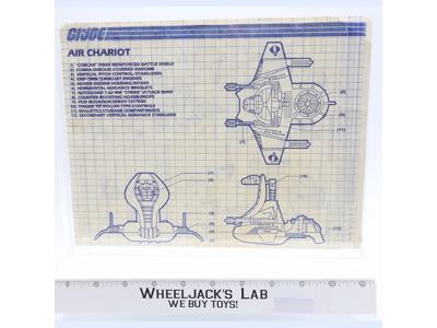 Air Chariot 1986 ORIGINAL Instructions Blueprints G.I. Joe Hasbro Vehicle