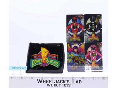 Black Bifold Wallet W/ Character Cards Mighty Morphin Power Rangers 1994 Saban
