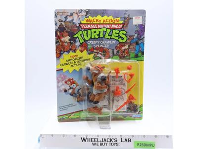 Creepy Crawlin' Splinter Wacky Action TMNT 1990 Playmates Figure NEW MOSC SEALED