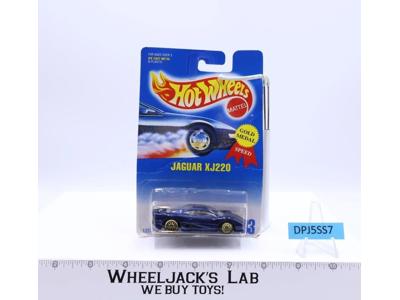 Jaguar XJ220 Gold Medal Speed #203 BLUE Hot Wheels Blue/White Card 1991 MOSC