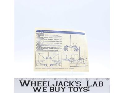 Hovercraft 1989 ORIGINAL Instructions / Blueprints G.I. Joe Hasbro Action Figure