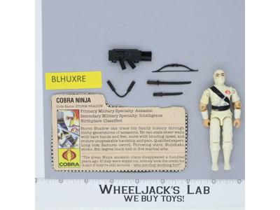 Storm Shadow V1 100% Complete G.I. Joe 1984 Hasbro Vintage Action Figure