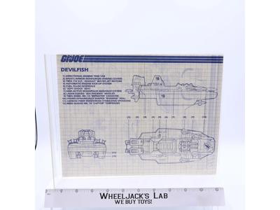 Devilfish 1986 ORIGINAL Instructions Blueprints G.I. Joe Hasbro Action Figure