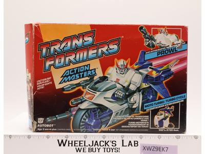 Prowl Action Masters 100% Complete W/Box 1990 VintageG1 Transformers Figure