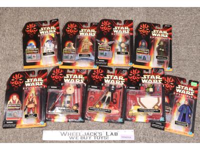 Lot of 9 Star Wars Episode 1 1999 Hasbro Action Figures NEW SEALED