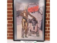 R2-D2 & C-3PO Star Wars ESB 1980 Vintage Original Poster 28 x 20