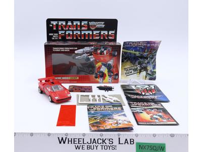 Sideswipe COMPLETE W.BOX & FIG UNUSED STICKERS 1985 Vintage G1 Transformers