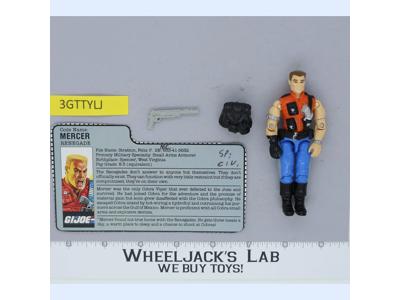 Mercer V1 100% Complete 1987 G.I. Joe Hasbro Vintage Action Figure