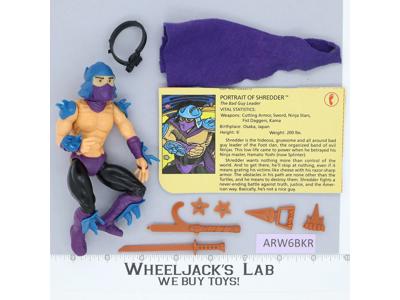 Shredder SOFT HEAD 100% Complete Teenage Mutant Ninja Turtles Playmates 1988