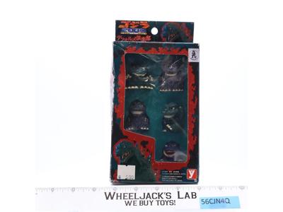 Godzilla 5Pc Mini Figure Set 2000 SD 1999 Yutaka Japan Finger Puppets NEW
