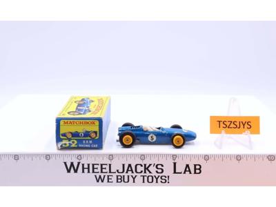 BRM Formula One Race Car 52 W Original Box Lesney Matchbox 1965 England