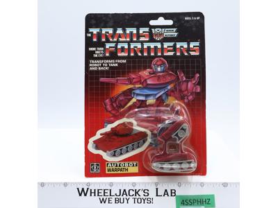 Warpath White Border G1 Transformers 1985 Hasbro Action Figure NEW MOSC SEALED