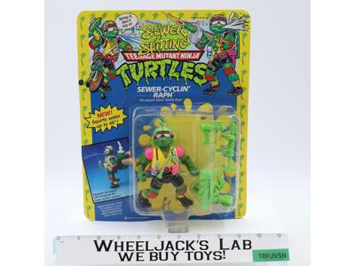 Sewer Cyclin' Raph Teenage Mutant Ninja Turtle Playmates TMNT MOSC UNPUNCHED