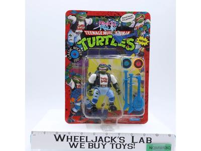 Classic Rocker Leo Rock'n Rollin' TMNT 1991 Playmates Vintage UNPUNCHED MOSC