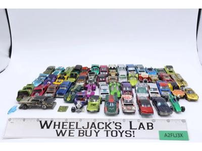 Lot of 50 Redlines Vehicles/Trucks/Cars by Hot Wheels Vintage 1960s/70s Toy Cars