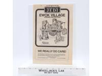 Ewok Village Instructions Manual 1983 Star Wars Kenner Vintage