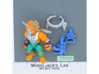 Triceraton 100% Complete Teenage Mutant Ninja Turtle TMNT Playmates 1990 Vintage