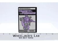 Scourge Instruction Manual Booklet 1986 Hasbro G1 Transformers