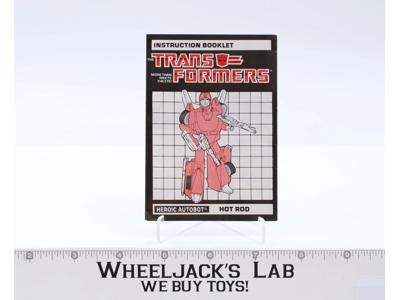 Hot Rod Instruction Manual Booklet Action Figure 1986 Hasbro G1 Transformers