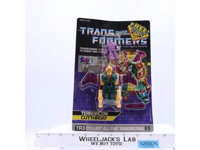 Cutthroat W/PURPLE DECOY 1987 G1 Transformers Vintage Figure MOSC UNPUNCHED