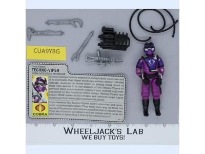 Techno-Viper V1 100% Complete G.I. Joe 1987 Hasbro Vintage Action Figure