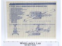 F.A.N.G. 1983 ORIGINAL Instructions Blueprints G.I. Joe Hasbro Action Figure