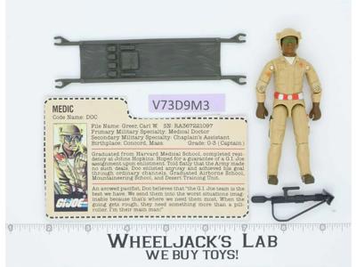 Doc V1 RED CARD BACK 100% Complete G.I. Joe 1983 Hasbro Vintage Action Figure