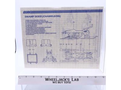 Swamp Skier 1984 ORIGINAL Instructions/ Blueprints G.I. Joe Hasbro Action Figure