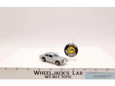 Rolls-Royce Silver Shadow Grey Enamel 1969 Redline Hot Wheels Mattel RL w Button