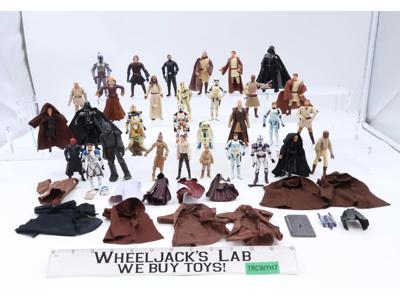 Lot of 31 Modern Star Wars 1990-2000s Hasbro Action Figures + Accessories