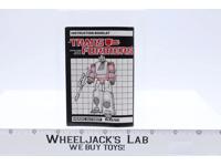 Blaster Figure Instruction Manual Booklet 1985 Vintage Hasbro G1 Transformers