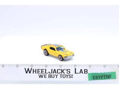 Mustang Stocker Yellow w/Blue/Red Stripes Hot Wheels 1974 1975 Vtg Redline RL HK
