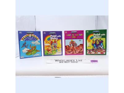 Lot of 4 Paint Books He-Man Masters of the Universe MOTU 1983 Golden Mattel