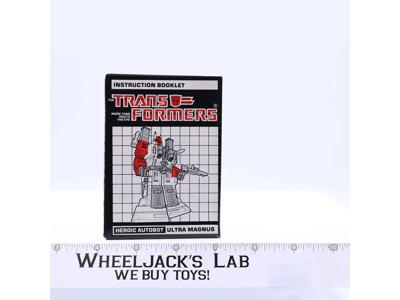 Ultra Magnus Instructions Manual Booklet 1986 Vintage Hasbro G1 Transformers